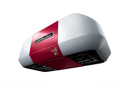 Garage door opener remote and receiver being serviced