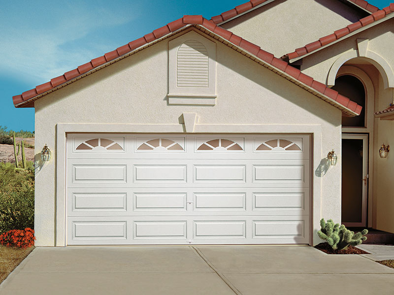 traditional steel garage door